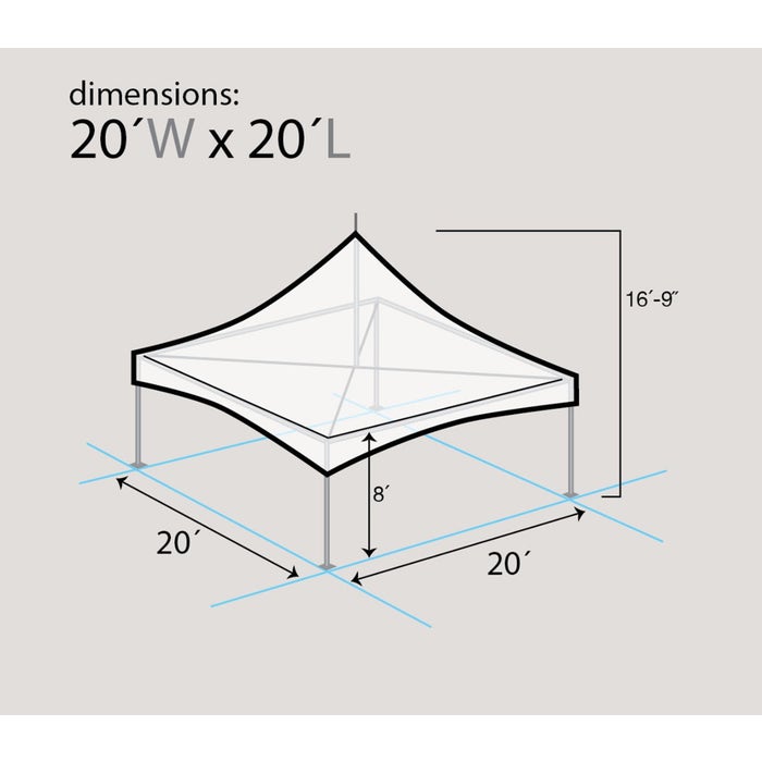 $280 20x20 High Peak Tent Rental