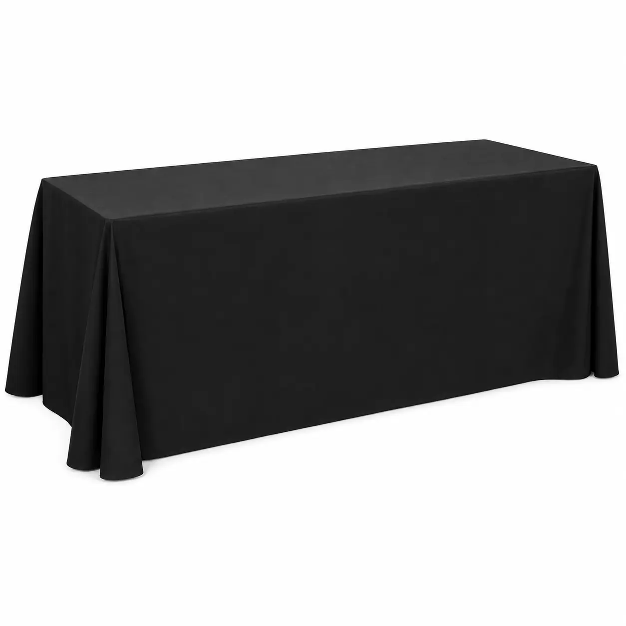 Six and eight foot hanging table cover rentals