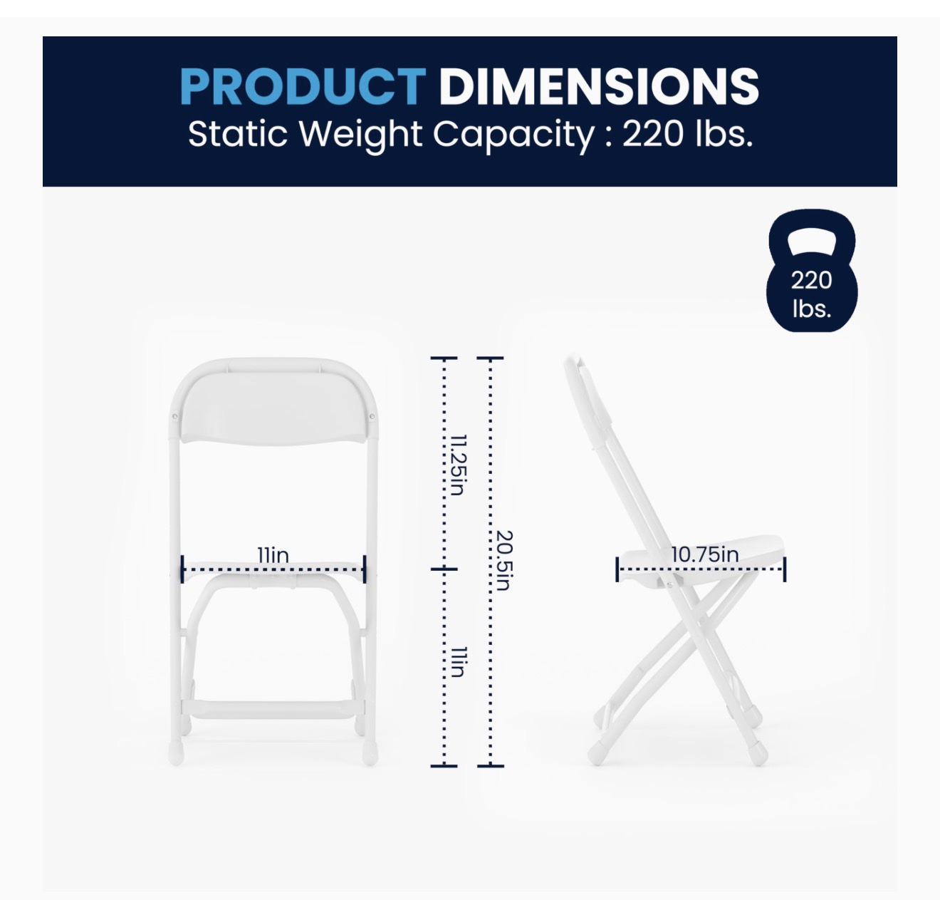 Kids chair product dimensions diagram