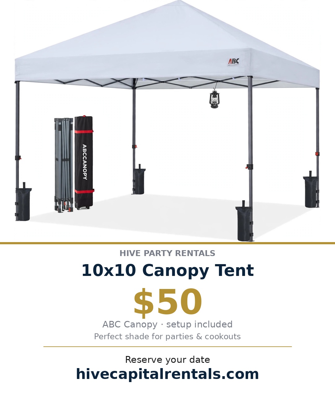 10x10 canopy tent rental Vero Beach FL