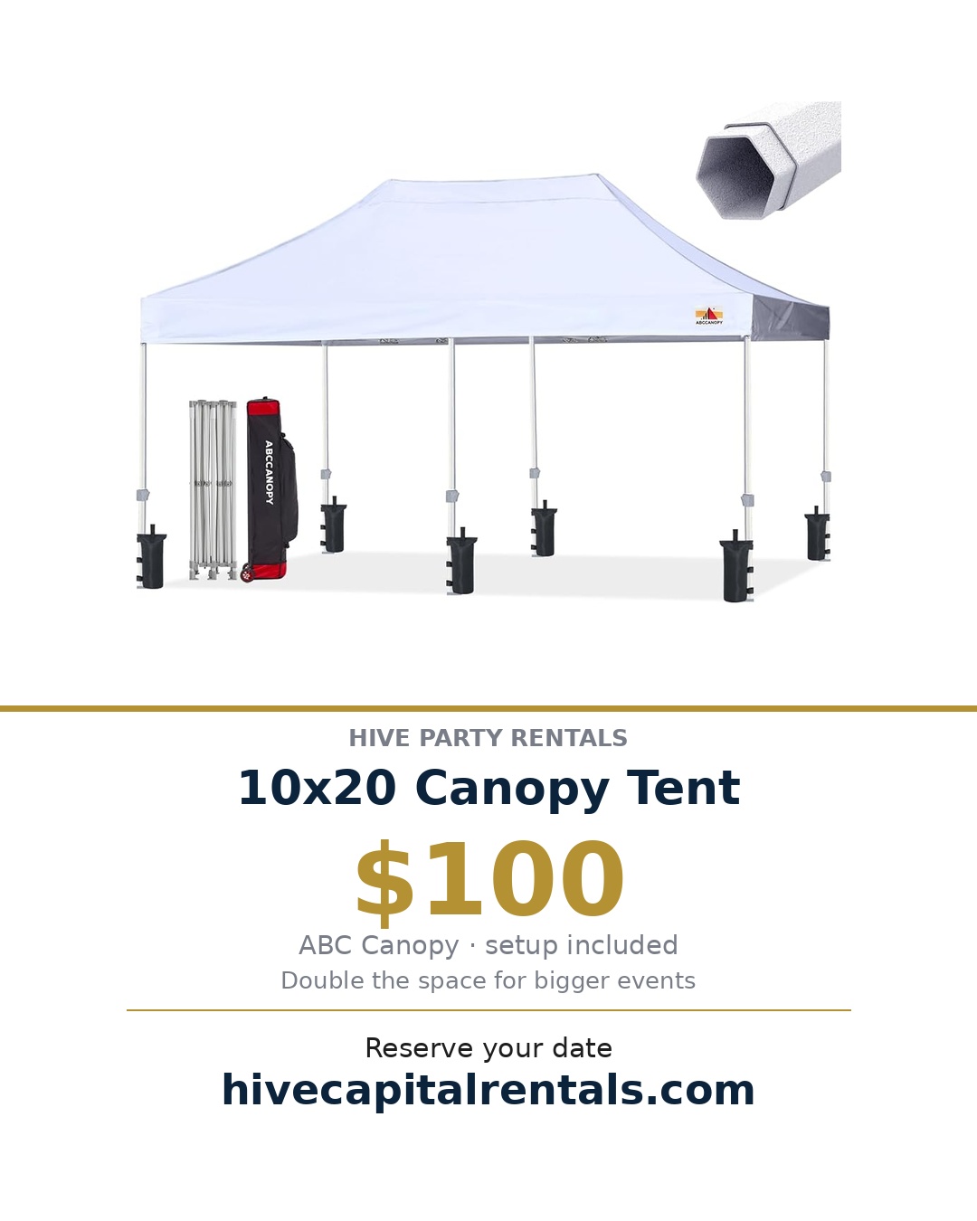 10x20 canopy tent rental Vero Beach FL
