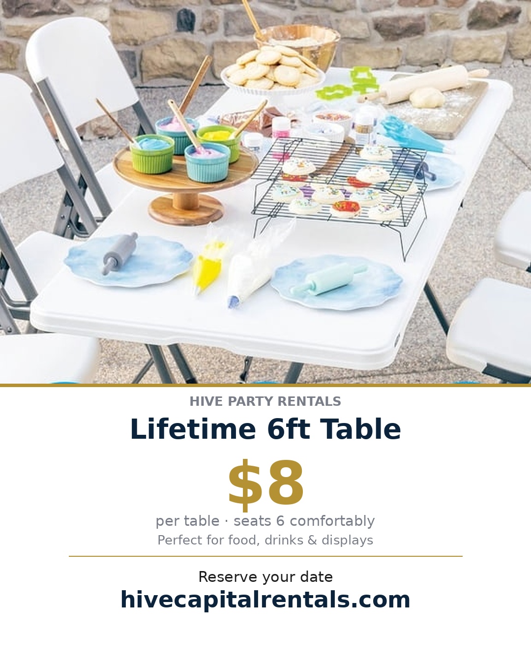 6ft banquet table for rent in Palm Bay FL