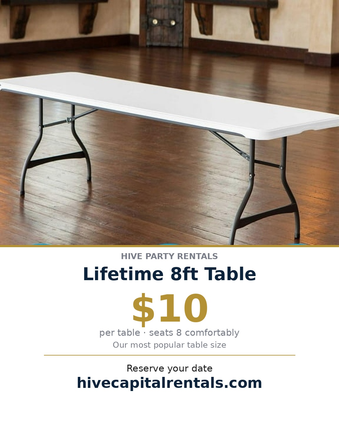 8ft banquet table for rent in Palm Bay FL